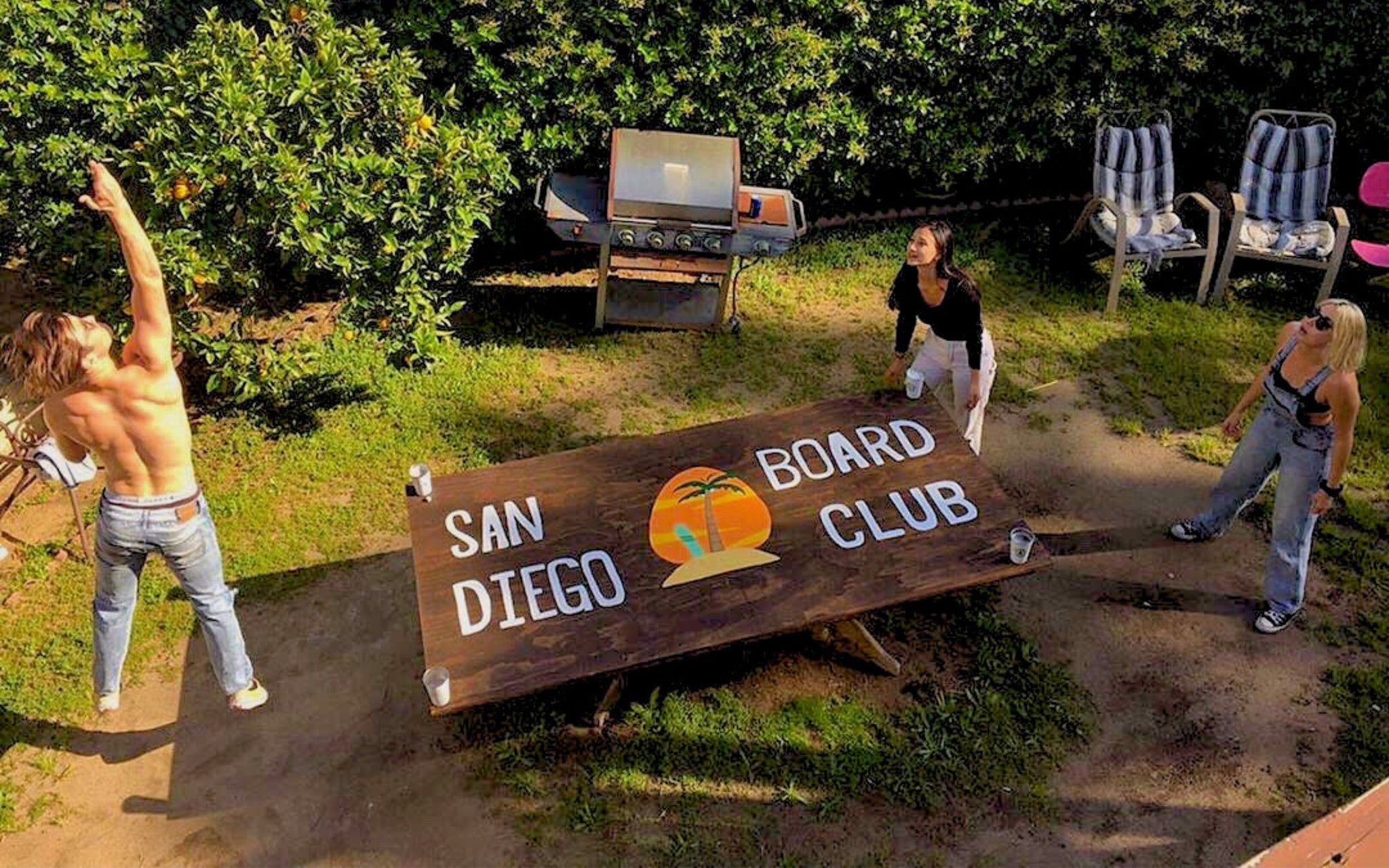 Playing Beer Die on a beer dye table